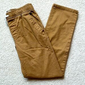 NWOT Old Navy relaxed slim dark khaki pull-on pants, Size L (10-12)